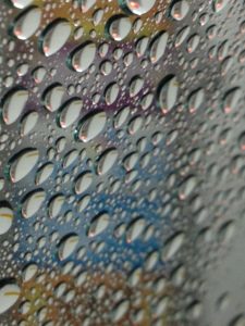 Water on window